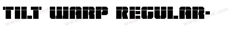 Tilt Warp Regular字体转换
